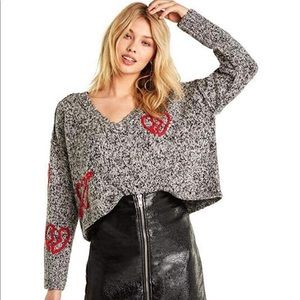 Wildfox | Crush Millie Sweater with Hearts